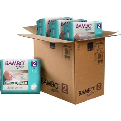 Bambo Nature Premium Eco Couches Taille 2 Mini (3-6 kg) Bambo Nature Premium Eco Couches Taille 2 Mini (3-6 kg)