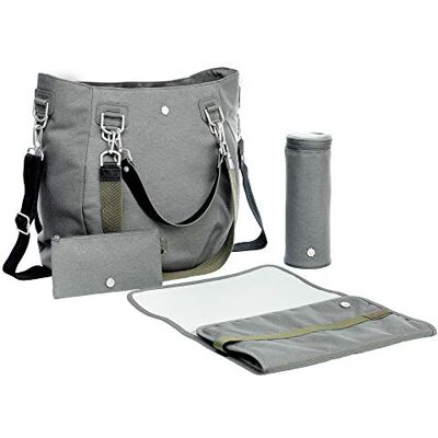 Lässig Sac à langer pour bébé Sac de clinique avec accessoires à langer Green Label Mix 'n Match Bag Anthracite Lässig Sac à langer pour bébé Sac de clinique avec accessoires à langer Green Label Mix 'n Match Bag Anthracite