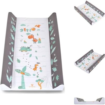 Cangaroo Dino Matelas à langer 50 x 80 cm, bord latéral, lavable, dès la naissance, couleur : vert Cangaroo Dino Matelas à langer 50 x 80 cm, bord latéral, lavable, dès la naissance, couleur : vert