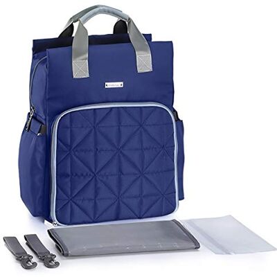 SONARIN Multifonction Imperméable Sac à Dos à Langer pour Bébé,matelas à langer,Sac à Couches,Sac antichoc pour ordinateur, Sacs isothermes pour bouteilles,Grande Capacité, Lavable(Bleu Foncé) SONARIN Multifonction Imperméable Sac à Dos à Langer pour Bébé,matelas à langer,Sac à Couches,Sac antichoc pour ordinateur, Sacs isothermes pour bouteilles,Grande Capacité, Lavable(Bleu Foncé)