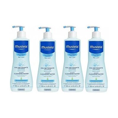Mustela Eau Nettoyante sans rinçage Physiobébé 4 x 500 ml Mustela Eau Nettoyante sans rinçage Physiobébé 4 x 500 ml