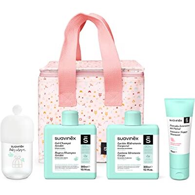 Suavinex , Sac isotherme pour bébé Réfrigérateur pour bébé avec kit cosmétique Contenu : 100 ml Colonie pour bébé 100 ml + Gel Shampooing Syndet 300 ml Lotion hydratante 300 ml Pommade Corail Suavinex , Sac isotherme pour bébé Réfrigérateur pour bébé avec kit cosmétique Contenu : 100 ml Colonie pour bébé 100 ml + Gel Shampooing Syndet 300 ml Lotion hydratante 300 ml Pommade Corail