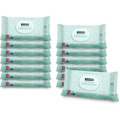 Suavinex , Lingettes Dermohydratantes pour bébé, Convient aux peaux atopiques, 96% d'ingrédients d'origine naturelle, 100% biodégradables, 840 lingettes (Pack 14 Sachets x 60 Lingettes) Suavinex , Lingettes Dermohydratantes pour bébé, Convient aux peaux atopiques, 96% d'ingrédients d'origine naturelle, 100% biodégradables, 840 lingettes (Pack 14 Sachets x 60 Lingettes)