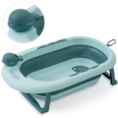Interbaby Baignoire pliable 80 x 47 x 21 cm Baignoire pliable pour bébé avec tasse de rinçage, antidérapante, bouchon hermétique portable, facile à ranger, pratique, vert Interbaby Baignoire pliable 80 x 47 x 21 cm Baignoire pliable pour bébé avec tasse de rinçage, antidérapante, bouchon hermétique portable, facile à ranger, pratique, vert