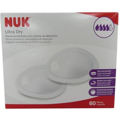 NUK Ultra Dry Lot de 60 coussinets d'allaitement jetables pour l'allaitement maternel Transparent NUK Ultra Dry Lot de 60 coussinets d'allaitement jetables pour l'allaitement maternel Transparent