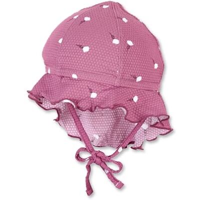 Sterntaler Bonnet de bain pour fille avec protège-nuque et cordon de serrage, pourpre, 45 Sterntaler Bonnet de bain pour fille avec protège-nuque et cordon de serrage, pourpre, 45