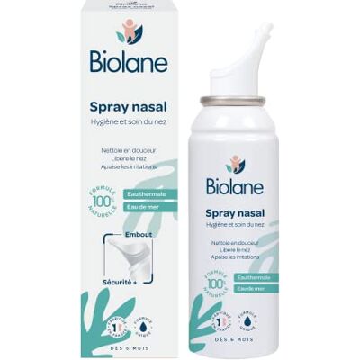 Biolane Spray nasal Eau de Mer Bébé 100% Naturel Dès 6 mois 100ml Biolane Spray nasal Eau de Mer Bébé 100% Naturel Dès 6 mois 100ml