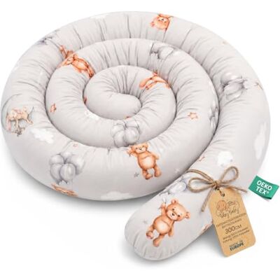 Totsy Baby Coussin serpentin XXL Coussin d'allaitement Roulé de lit Protection de bord de lit Coussin décoratif Bordure de lit Serpent XL Fait main Oursons 300 cm certificat Oeko-Tex Totsy Baby Coussin serpentin XXL Coussin d'allaitement Roulé de lit Protection de bord de lit Coussin décoratif Bordure de lit Serpent XL Fait main Oursons 300 cm certificat Oeko-Tex