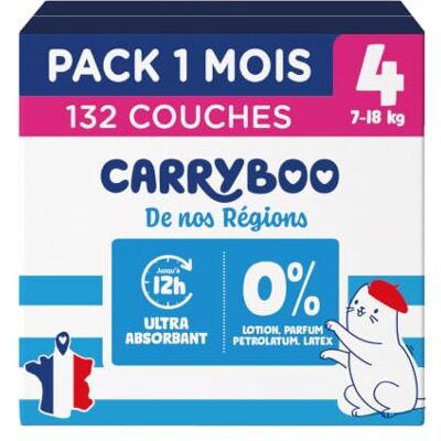 CARRYBOO De Nos Régions Couches Taille 4 7-18 kg Couches Jetables Origine France Soins Bébés Local et Ecologique Composition Naturelle Prix Accessible 132 Articles 1 Mois CARRYBOO De Nos Régions Couches Taille 4 7-18 kg Couches Jetables Origine France Soins Bébés Local et Ecologique Composition Naturelle Prix Accessible 132 Articles 1 Mois