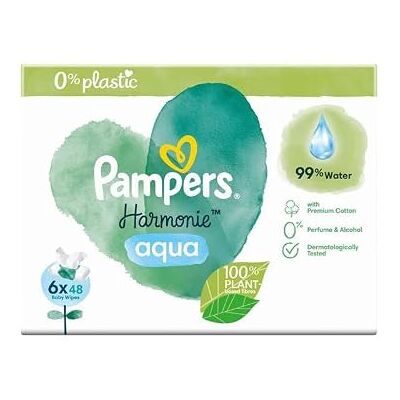 Pampers Harmonie Aqua Baby Lot de 288 lingettes humides Pampers Harmonie Aqua Baby Lot de 288 lingettes humides