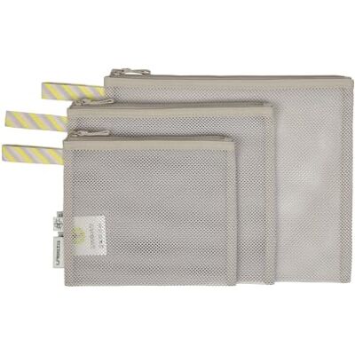Lässig Lot de 3 sacs à langer en maille pour voyage Beige, beige Lässig Lot de 3 sacs à langer en maille pour voyage Beige, beige