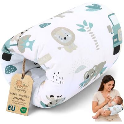 Totsy Baby Coussin d'Allaitement de Voyage 20 cm – Coussin de Bras en Coton lavable à 30 degrés pour le Biberon comme pour le Sein – tient dans tout Sac à Langer nomade Afrique blanc Totsy Baby Coussin d'Allaitement de Voyage 20 cm – Coussin de Bras en Coton lavable à 30 degrés pour le Biberon comme pour le Sein – tient dans tout Sac à Langer nomade Afrique blanc