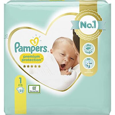 Pampers New Baby Couches 2-5 kg Taille 1 22 Pièces Pampers New Baby Couches 2-5 kg Taille 1 22 Pièces