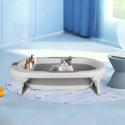 LANTUS Baignoire Bebe Pliable Convient Aux Bébés de 0 à 36 Mois, Ergonomique et Peu Encombrante, Bassine Bébé – Idéale Pour La Douche –(Style 2) 96 x 53 x 23,5 cm Gris LANTUS Baignoire Bebe Pliable Convient Aux Bébés de 0 à 36 Mois, Ergonomique et Peu Encombrante, Bassine Bébé – Idéale Pour La Douche –(Style 2) 96 x 53 x 23,5 cm Gris