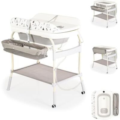 Cangaroo Garda Baignoire à langer 2 en 1 avec thermomètre et roues pour bébé Gris Cangaroo Garda Baignoire à langer 2 en 1 avec thermomètre et roues pour bébé Gris