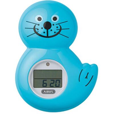 ABUS Junior Care Robbi Thermomètre de bain numérique avec minuteur et horloge ABUS Junior Care Robbi Thermomètre de bain numérique avec minuteur et horloge
