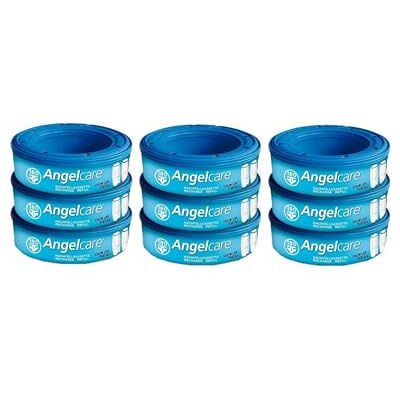 Angelcare Lot de 9 recharges pour poubelle à couches Angelcare Lot de 9 recharges pour poubelle à couches