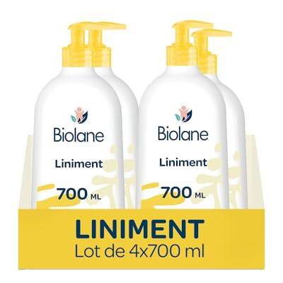 Biolane – Lot de 4 Flacons Liniment Oléo-calcaire Bébé Nettoyant sans rinçage – 98% Origine naturelle – Peaux Sensibles Nettoie et protège le siège de bébé – 4 Flacons 700ml – Fabriqué en France Biolane – Lot de 4 Flacons Liniment Oléo-calcaire Bébé Nettoyant sans rinçage – 98% Origine naturelle – Peaux Sensibles Nettoie et protège le siège de bébé – 4 Flacons 700ml – Fabriqué en France
