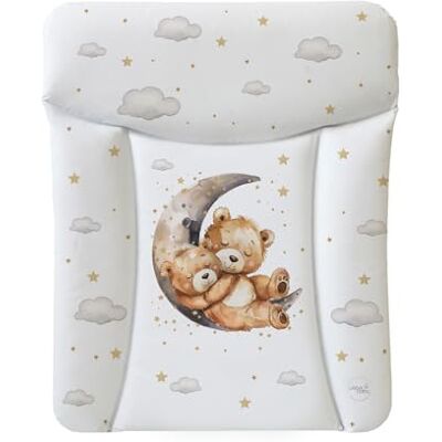 Ceba Baby Matelas à langer, souple, 50 x 70 cm, pour table à langer, pour garçons et filles, imperméable, lavable, certifié Oeko-Tex Standard 100, fabriqué en UE, motif ours sur la lune Ceba Baby Matelas à langer, souple, 50 x 70 cm, pour table à langer, pour garçons et filles, imperméable, lavable, certifié Oeko-Tex Standard 100, fabriqué en UE, motif ours sur la lune
