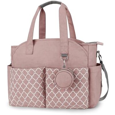 SONARIN Sac à langer multifonction étanche avec porte-tétine pour tous les accessoires de bébé (rose) SONARIN Sac à langer multifonction étanche avec porte-tétine pour tous les accessoires de bébé (rose)