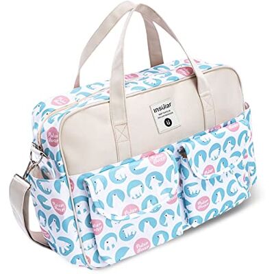 SONARIN Sac à Langer Grande Capacité pour Bébé Sac de Maternité Multifonction avec Bretelles & Matelas à Langer (Ours Polaire) SONARIN Sac à Langer Grande Capacité pour Bébé Sac de Maternité Multifonction avec Bretelles & Matelas à Langer (Ours Polaire)