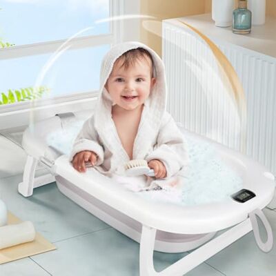 Willonin Baignoire Bébé Pliable, Bain thermal pour bébé, Baignoire Bebe Pliable Coussin, La Baignoire Enfant Convient aux Nouveau Nés aux Tout Petits, PP+ PET, 80 * 50 * 23 Bleu Willonin Baignoire Bébé Pliable, Bain thermal pour bébé, Baignoire Bebe Pliable Coussin, La Baignoire Enfant Convient aux Nouveau Nés aux Tout Petits, PP+ PET, 80 * 50 * 23 Bleu