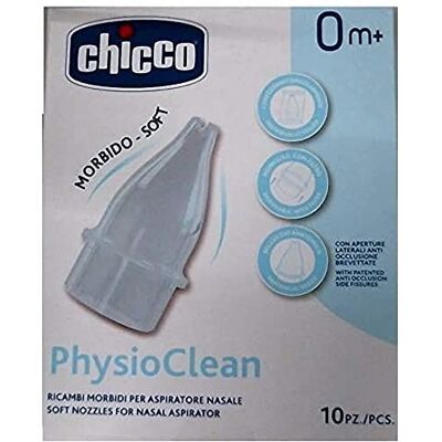 Chicco Vervangkit Neuszuiger Soft & Easy Physioclean X10 Chicco Vervangkit Neuszuiger Soft & Easy Physioclean X10