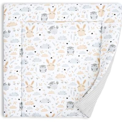 Totsy Baby Matelas à langer, en coton, doux et lavable, pour table à langer, commode à langer ou machine à laver, 75 x 72 cm, motif de chouettes Totsy Baby Matelas à langer, en coton, doux et lavable, pour table à langer, commode à langer ou machine à laver, 75 x 72 cm, motif de chouettes