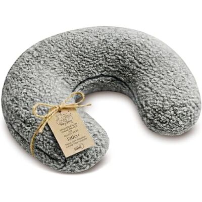 Totsy Baby Coussin allaitement bébé 130 cm forme C coussin d'allaitement Nursing Pillow – housse Bouclé amovible ergonomique lavable maternité nourrisson déhoussable Oeko-Tex Gris clair Totsy Baby Coussin allaitement bébé 130 cm forme C coussin d'allaitement Nursing Pillow – housse Bouclé amovible ergonomique lavable maternité nourrisson déhoussable Oeko-Tex Gris clair