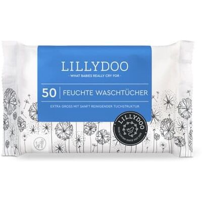 LILLYDOO Lingettes XL , 50 pièces, tissu extra large 100% sans plastique et sans parfum LILLYDOO Lingettes XL , 50 pièces, tissu extra large 100% sans plastique et sans parfum