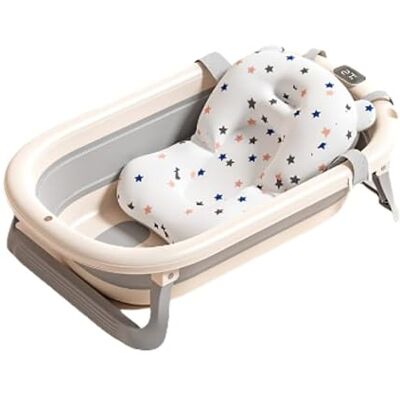 homewell Baignoire Bébé Pliable, Baignoire Bebe avec Coussin Tapis de Bain BéBé, Baignoire de Voyage Portable, Idéal pour bébés et enfants de 0 à 24 mois Newborn Essentials homewell Baignoire Bébé Pliable, Baignoire Bebe avec Coussin Tapis de Bain BéBé, Baignoire de Voyage Portable, Idéal pour bébés et enfants de 0 à 24 mois Newborn Essentials