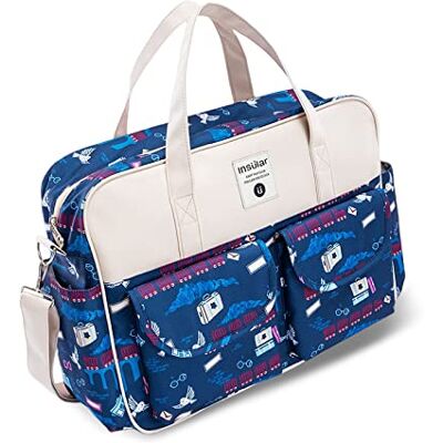 SONARIN Grande Capacité Sac à Langer Multifonction pour Bébé Fourre-tout, Bandoulière, Maternité, Voyage avec Bretelles & Matelas à Langer (École de Magie) SONARIN Grande Capacité Sac à Langer Multifonction pour Bébé Fourre-tout, Bandoulière, Maternité, Voyage avec Bretelles & Matelas à Langer (École de Magie)