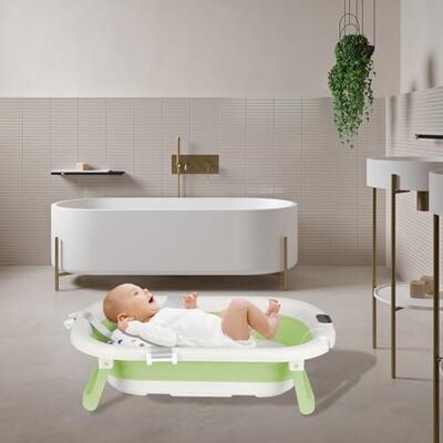 LANTUS Baignoire Bébé Pliable, La Baignoire Enfant Convient aux Nouveau Nés aux Tout Petits et de Trous de Drainage, Cadeau IdéAl Pour Nouveau-A-43 * 71 * 18,5 cm (vert) LANTUS Baignoire Bébé Pliable, La Baignoire Enfant Convient aux Nouveau Nés aux Tout Petits et de Trous de Drainage, Cadeau IdéAl Pour Nouveau-A-43 * 71 * 18,5 cm (vert)