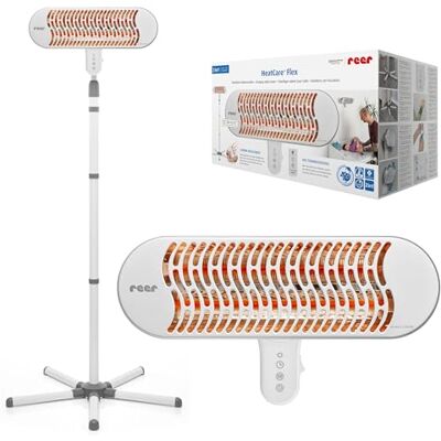 Reer HeatCare+ Flex Chauffage thermique pour table à langer Élément chauffant EcoHeat Carbon Chauffage infrarouge avec base et tête inclinable Distributeur de chaleur pour enfants Reer HeatCare+ Flex Chauffage thermique pour table à langer Élément chauffant EcoHeat Carbon Chauffage infrarouge avec base et tête inclinable Distributeur de chaleur pour enfants