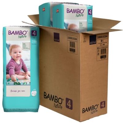 Bambo Nature Couches écologiques de qualité supérieure, couches durables étiquetées écologiques, protection améliorée contre les fuites, couches sûres et confortables pour bébé, sûres et confortables Bambo Nature Couches écologiques de qualité supérieure, couches durables étiquetées écologiques, protection améliorée contre les fuites, couches sûres et confortables pour bébé, sûres et confortables
