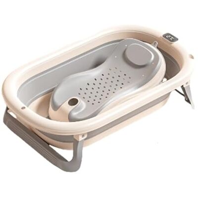 homewell Baignoire Bébé Pliable XXL, Baignoire Bebe Sur Pied avec Thermomètre Intégré, Baignoire de Voyage Portable, Idéal pour Cadeau De Naissance Fille Ou Garçon homewell Baignoire Bébé Pliable XXL, Baignoire Bebe Sur Pied avec Thermomètre Intégré, Baignoire de Voyage Portable, Idéal pour Cadeau De Naissance Fille Ou Garçon