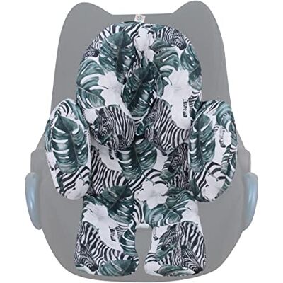 JYOKO Kids Réducteur Anti-Allergique Universel pour Nouveau né, Bebe, Enfant 100% Coton (Zebra, Soutien de la tête et du corps, 2 Pièces) JYOKO Kids Réducteur Anti-Allergique Universel pour Nouveau né, Bebe, Enfant 100% Coton (Zebra, Soutien de la tête et du corps, 2 Pièces)