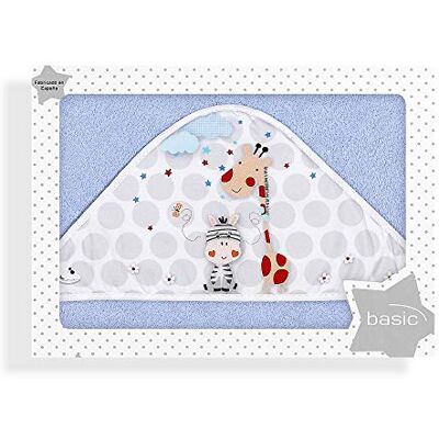 Interbaby Cape du Bain 400 GSM Coton Terry Modèle Jungla Bleu 100 x 100 cm Interbaby Cape du Bain 400 GSM Coton Terry Modèle Jungla Bleu 100 x 100 cm