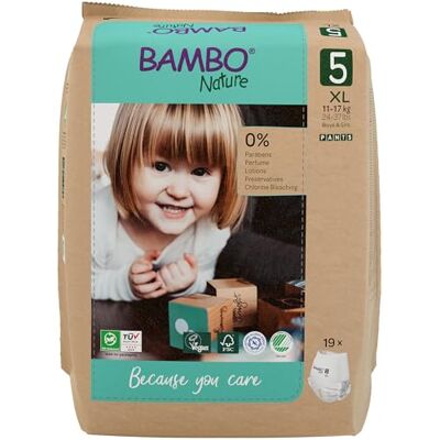 Bambo Nature Couches 5 (12-18 kg) Lot de 19 Bambo Nature Couches 5 (12-18 kg) Lot de 19