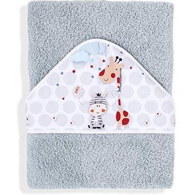 Interbaby Cape du Bain 400 GSM Coton Terry Modèle Jungla Gris 100 x 100 cm Interbaby Cape du Bain 400 GSM Coton Terry Modèle Jungla Gris 100 x 100 cm