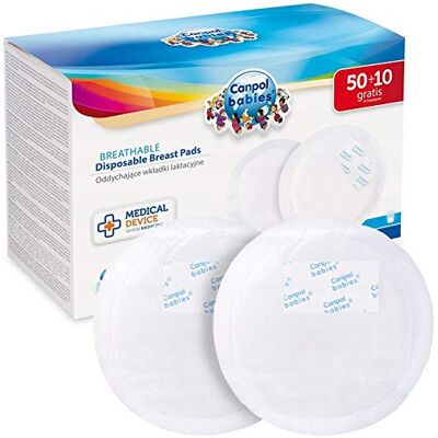 Canpol babies Lot de 60 coussinets d'allaitement jetables avec bande antidérapante Canpol babies Lot de 60 coussinets d'allaitement jetables avec bande antidérapante