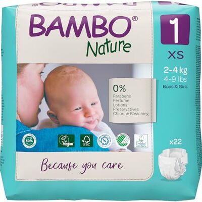 Bambo Nature ABENA T1 Xs Enfant 2-4Kg Bambo Nature ABENA T1 Xs Enfant 2-4Kg