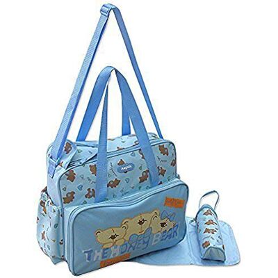 GMMH Sac à langer 3 pièces pour bébé Couleur : bleu GMMH Sac à langer 3 pièces pour bébé Couleur : bleu