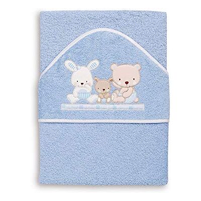 Serviette pour bébé Interbaby - Bleu - 100x100 cm Serviette pour bébé Interbaby - Bleu - 100x100 cm