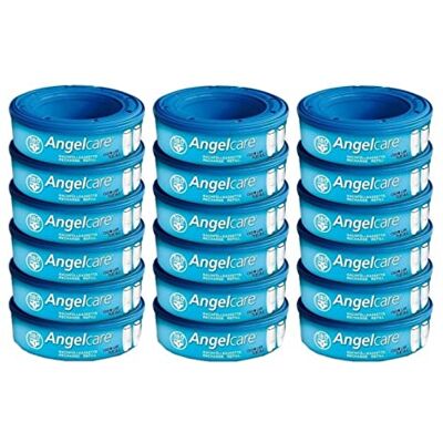 Angelcare Lot de 18 recharges pour poubelle à couches Angelcare Lot de 18 recharges pour poubelle à couches