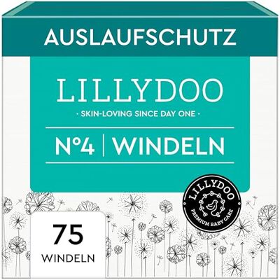 LILLYDOO Couches Bébé Hypoallergéniques, Taille 4 (9-14 kg), Lot de 3 paquets (75 pièces), Ultra Douces et Absorbantes, sans Parfum et Lotion pour les peaux sensibles, Testées dermatologiquement LILLYDOO Couches Bébé Hypoallergéniques, Taille 4 (9-14 kg), Lot de 3 paquets (75 pièces), Ultra Douces et Absorbantes, sans Parfum et Lotion pour les peaux sensibles, Testées dermatologiquement
