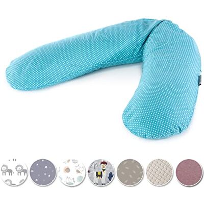 Theraline 51011702 le coussin original avec housse, 190 cm, points turquoise Theraline 51011702 le coussin original avec housse, 190 cm, points turquoise