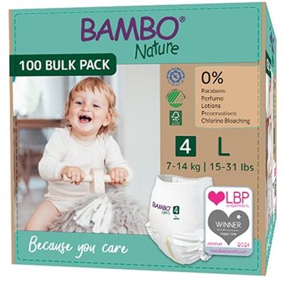 Bambo Nature Lot de 100 culottes d'apprentissage de la propreté de qualité supérieure, culottes d'apprentissage de la propreté, sécurisées, confortables et discrètes pour une journée active et une Bambo Nature Lot de 100 culottes d'apprentissage de la propreté de qualité supérieure, culottes d'apprentissage de la propreté, sécurisées, confortables et discrètes pour une journée active et une