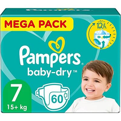 Pampers BABY-DRY TAILLE 7 60 COUCHES Pampers BABY-DRY TAILLE 7 60 COUCHES