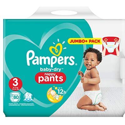 Pampers Baby Dry Pants taille 3 couches, avec des canaux Air de sauna Pampers Baby Dry Pants taille 3 couches, avec des canaux Air de sauna